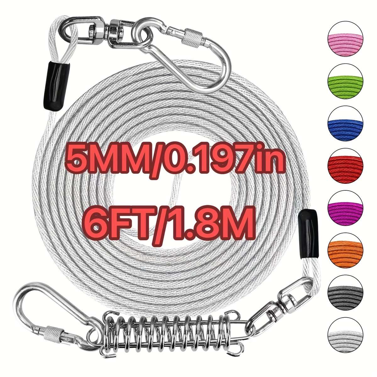 Dog Leash Color Red Size 6Ft