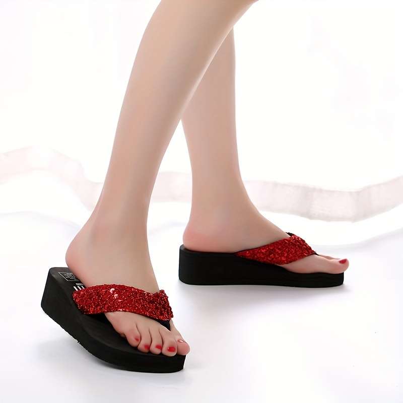 Ladies Summer Flip Flops Dark Brown Uk 6