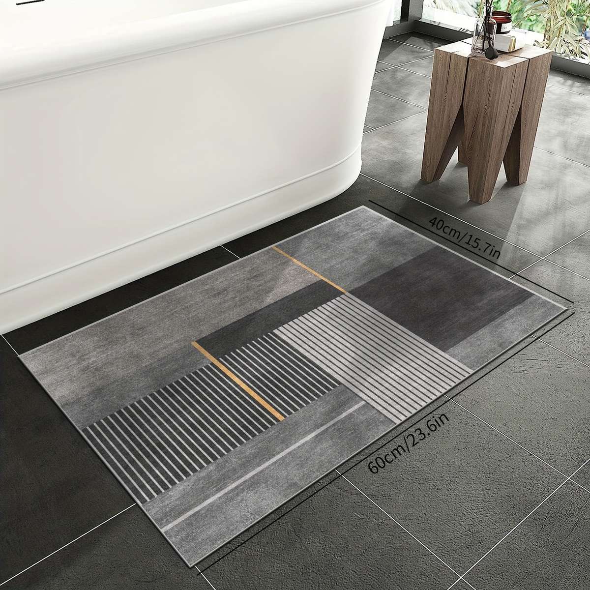 Floor Mats Size 40X60Cm Style Light Luxury Geometry