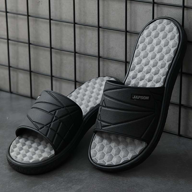 Men Slippers Summer Style Black Size Uk 7