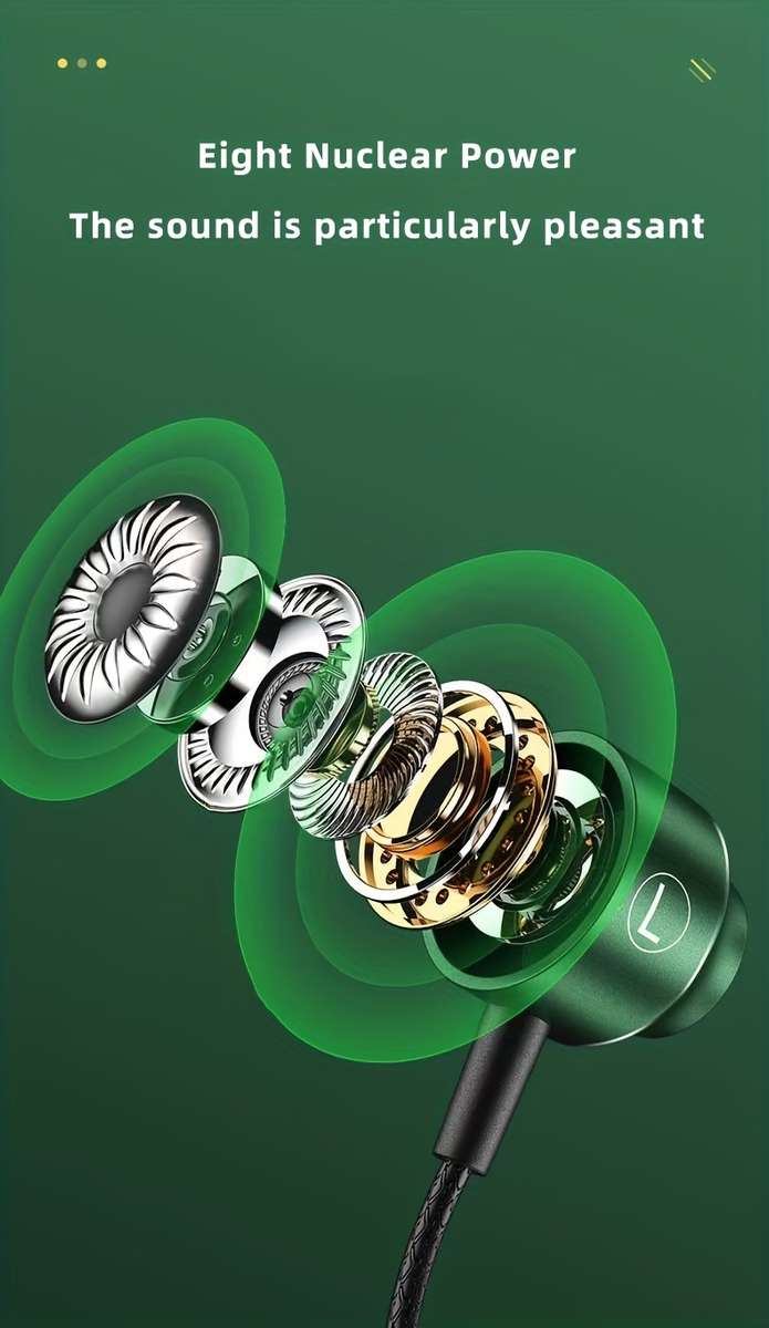 Wired Headphones Green