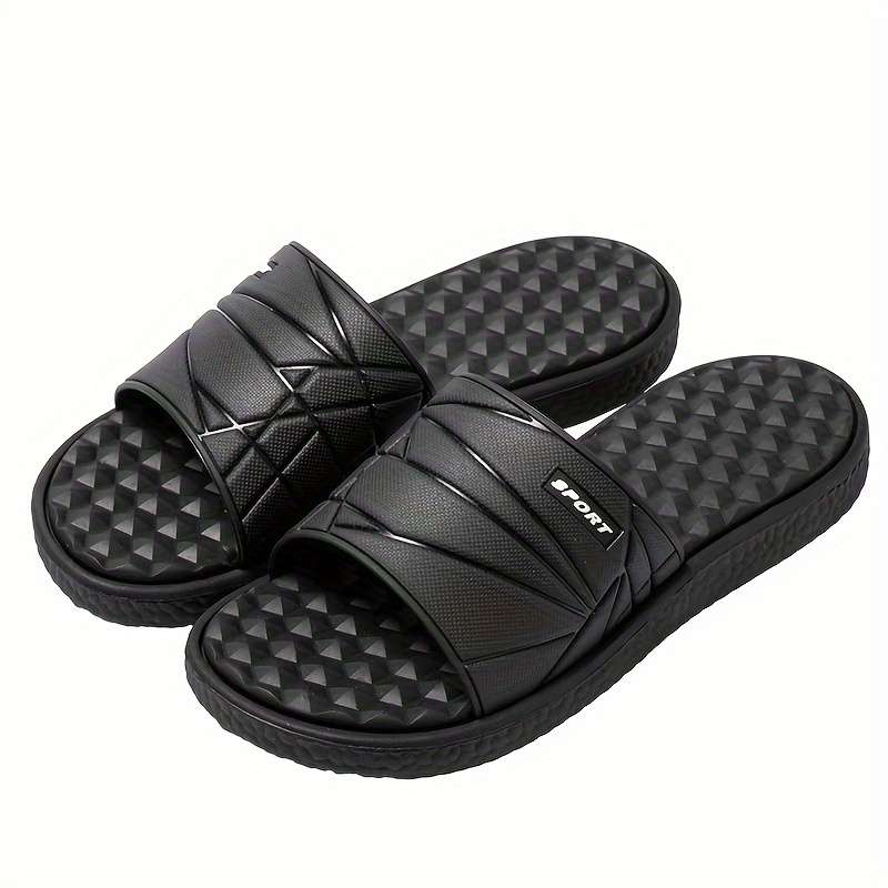 Men Slippers Summer Style Black Size Uk 7