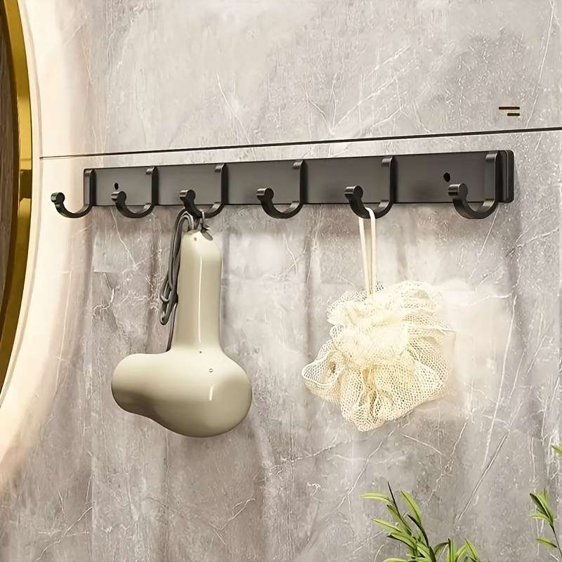 Bathroom Storage Rack Size 2Pc 6 Hooks
