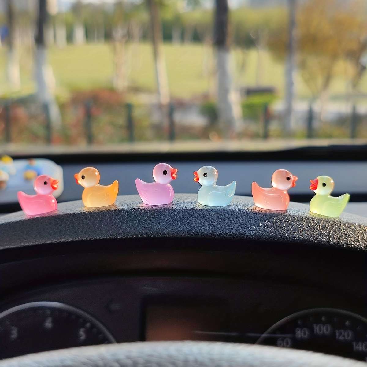 Car Interior Decor Items A Set Of Solid Color Luminous 6Pcs