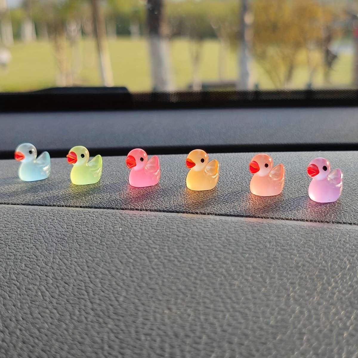 Car Interior Decor Items A Set Of Solid Color Luminous 6Pcs
