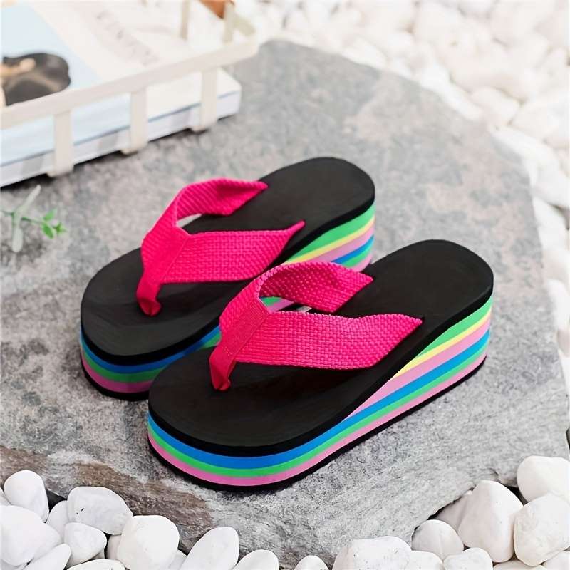 Ladies Summer Flip Flops Black Uk 7