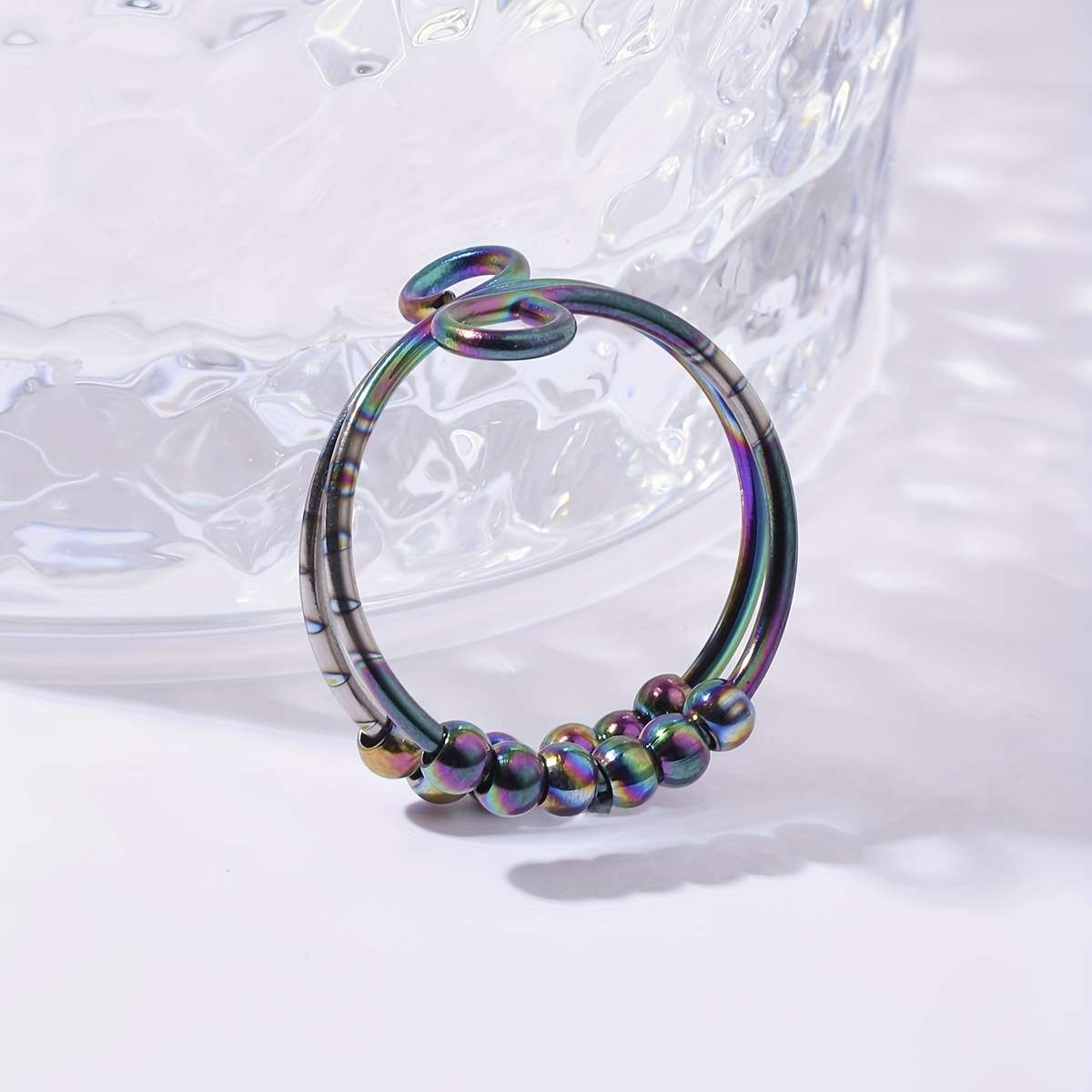 Exquisite Fashion Polished Ring Color Golden Size One Size