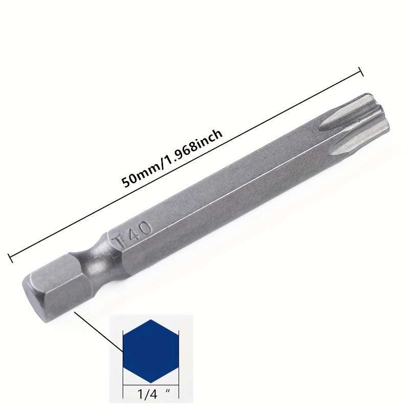 Screwdriver Bit Tool Set Model 12Pcs Hollow Torx Bit 50Mm