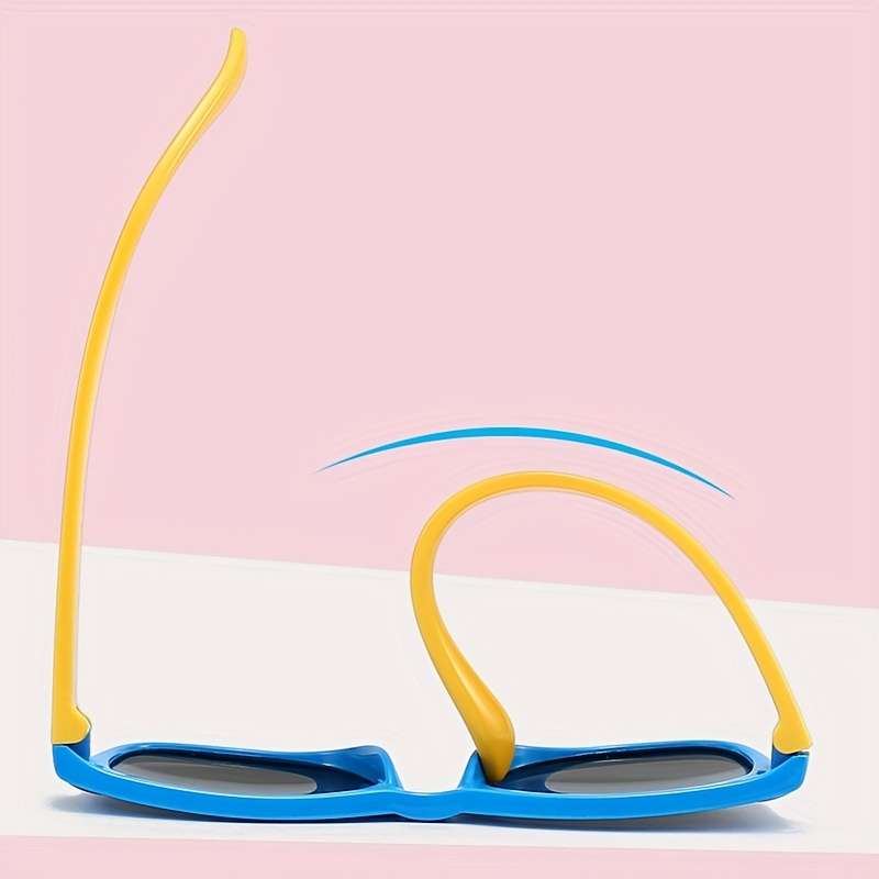 Kids Glasses Color Orange Frame White Legs
