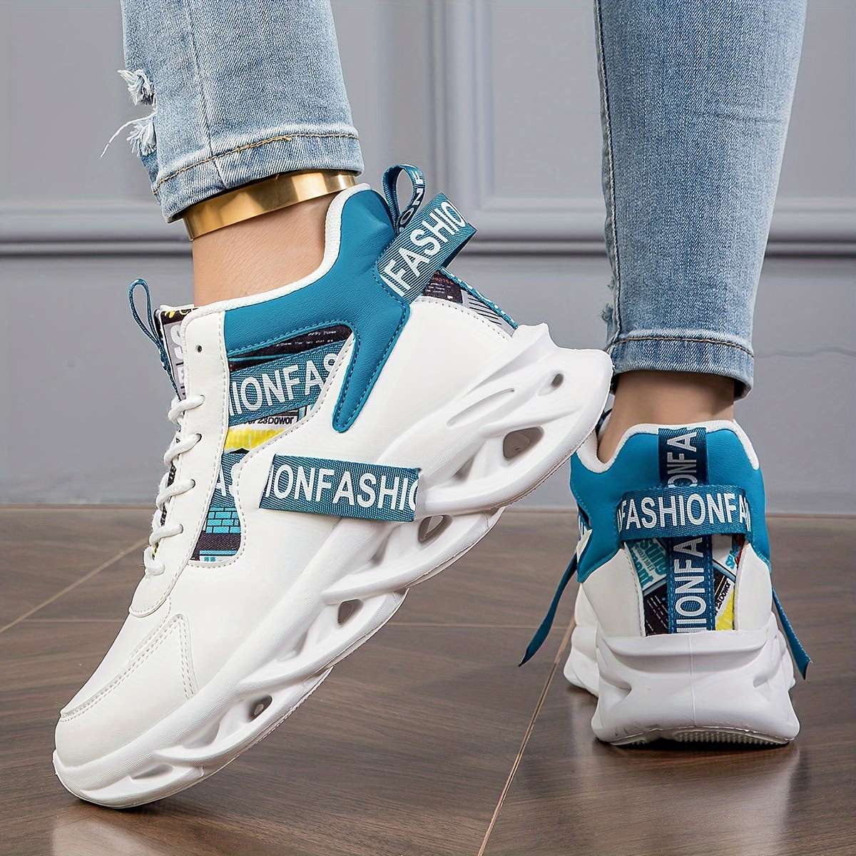Women S Sneakers Color White Orange Sizeuk 6