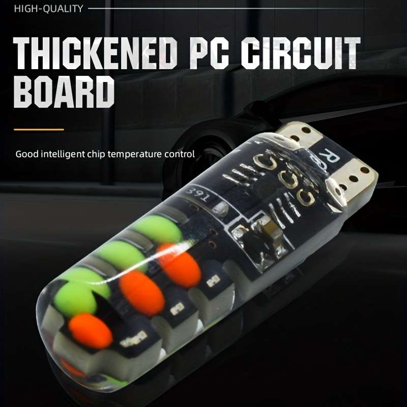 1 Set Car LED Lights New COB RGB Demonstration Wide Light T10 Colorful Burst Flash Co