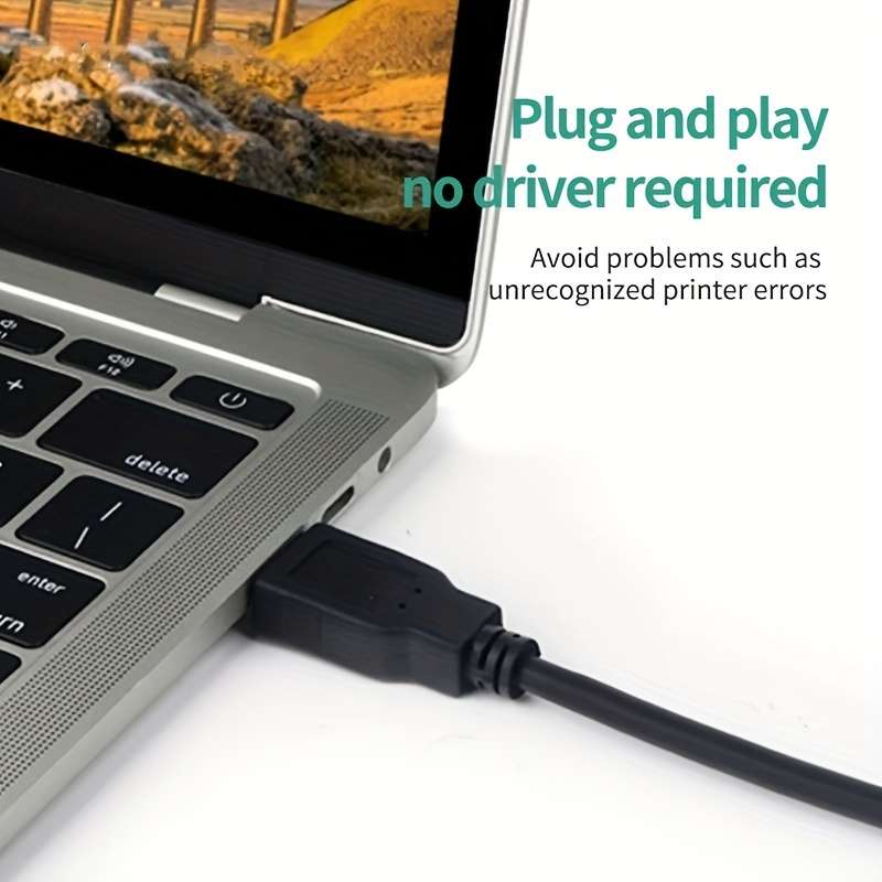 1pc 100cm USB Printer Cable USB A to B Cable 2.0 USB B Cable for High-Speed Printers Compati