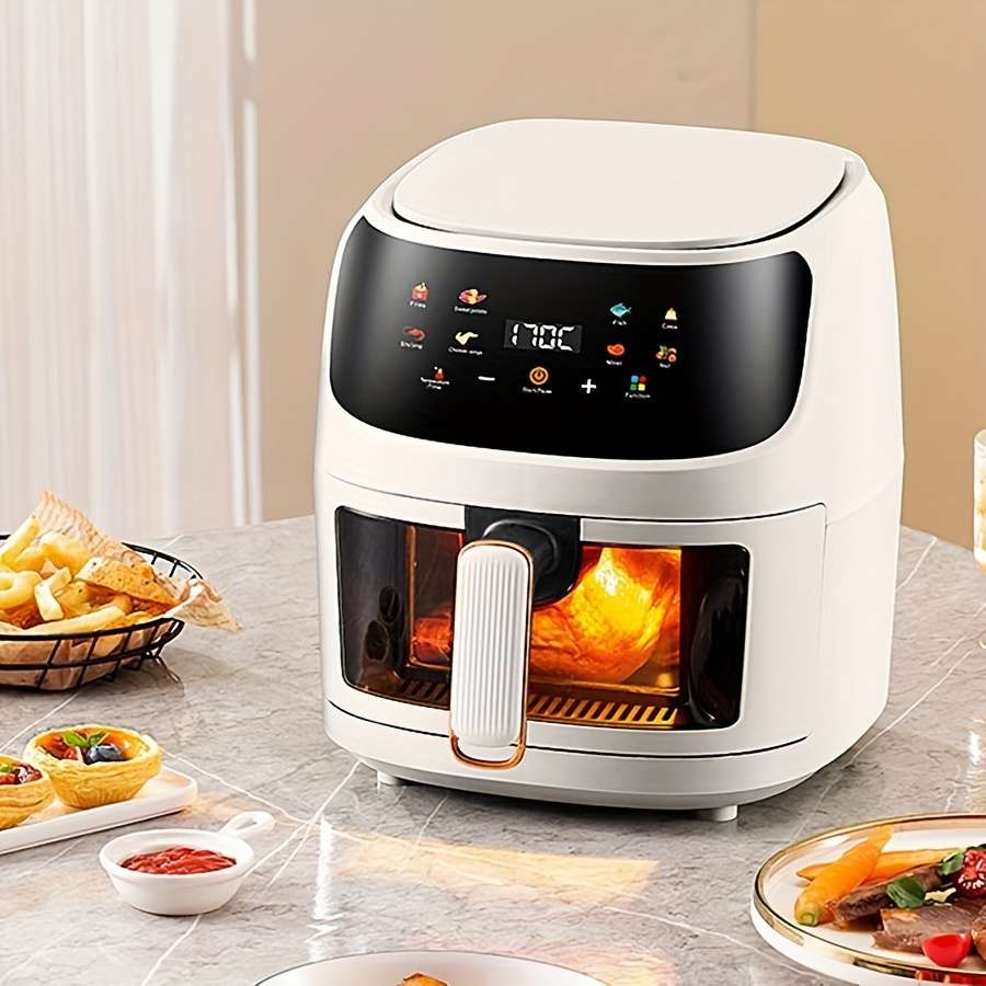 6L Large Capacity Air Fryer With Colorful Touchscreen Smart