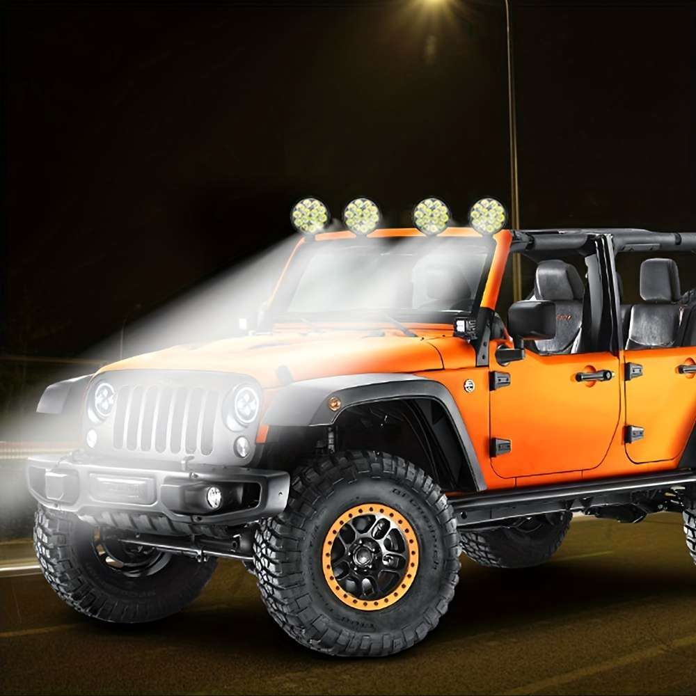 2pcs 16 LED Square LED Work Light Bar Off-Road Light For Trucks Off-Road Vehicle ATV