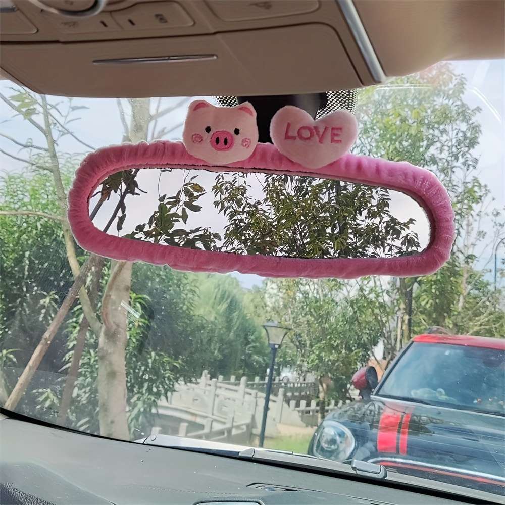 Car Interior Decor Items Pink Heartx3