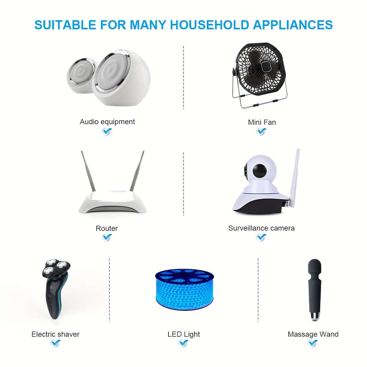 Usb 2.0 A Male To Dc 5.5x2.1mm Barrel Jack Charging Cable Lightweight Design White 47.3