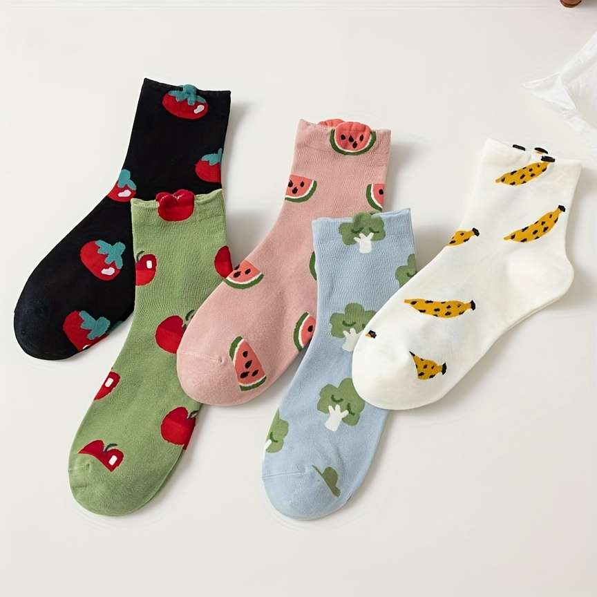 Women S Socks Color 5Pairs Mixed Colors Size Onesize