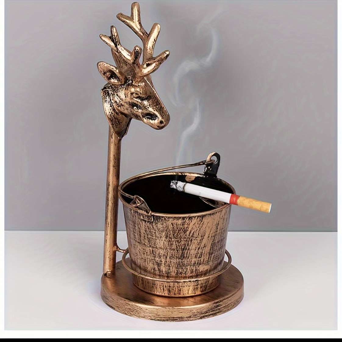 Premium Metal Retro Ashtray Household Large Ashtray Personality Trend Items