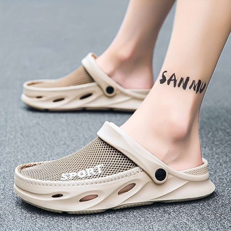 Men Slippers Summer Style Grey Size Uk 8.5 To 9