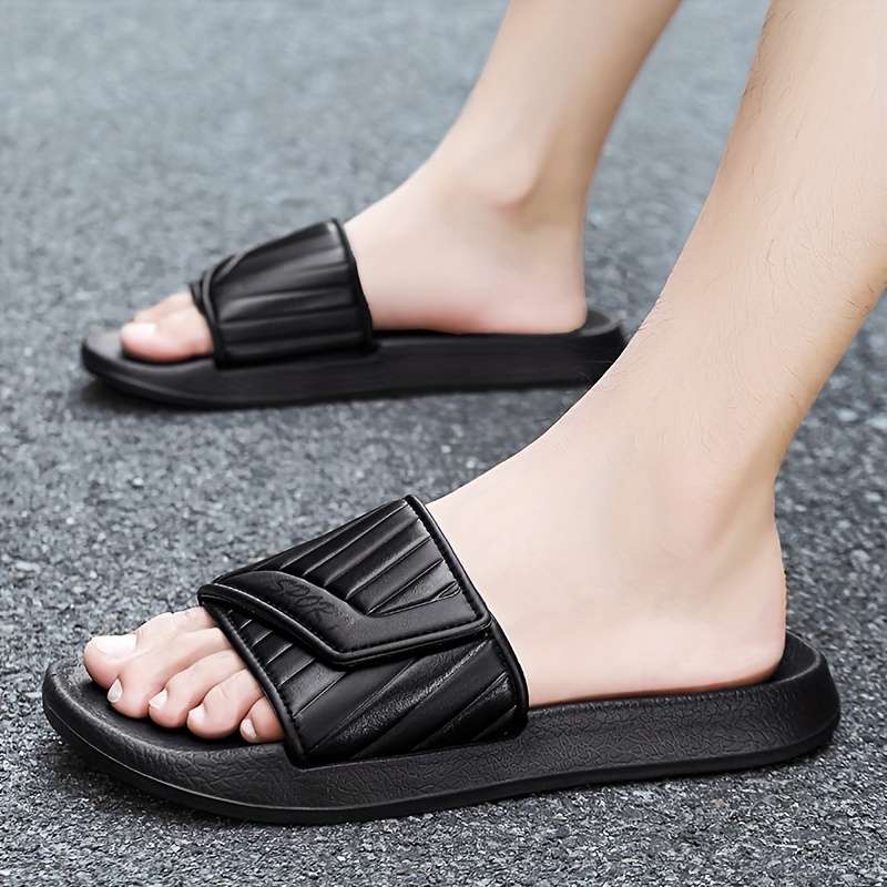 Men Slippers Summer Style 9723 Black Size Uk 8.5 To 9