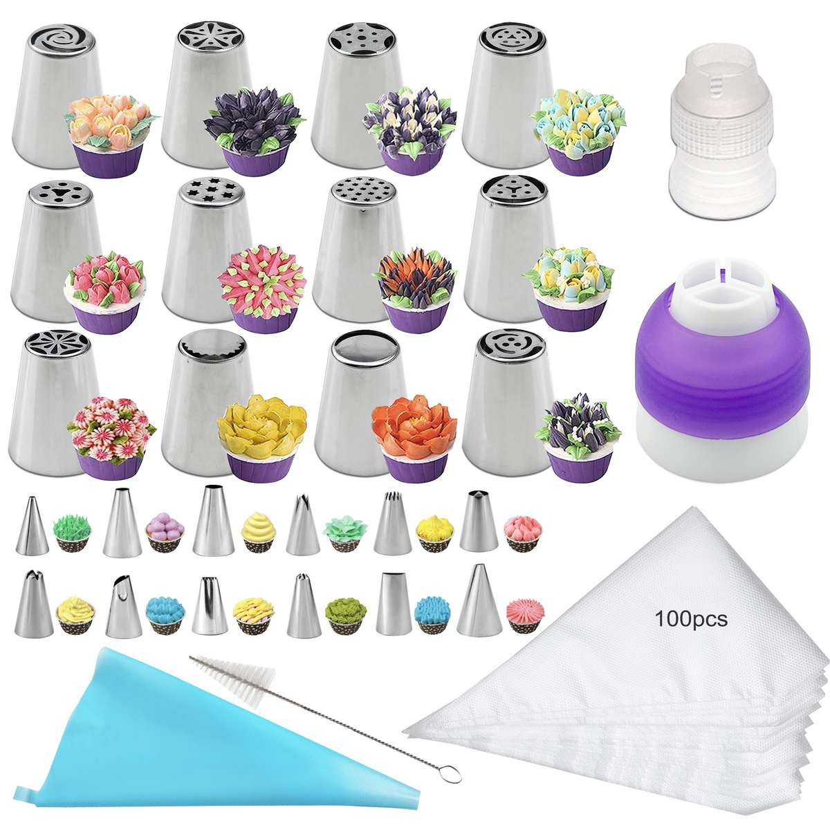 Piping Nozzle Quantity 12 Russian Piping Tips