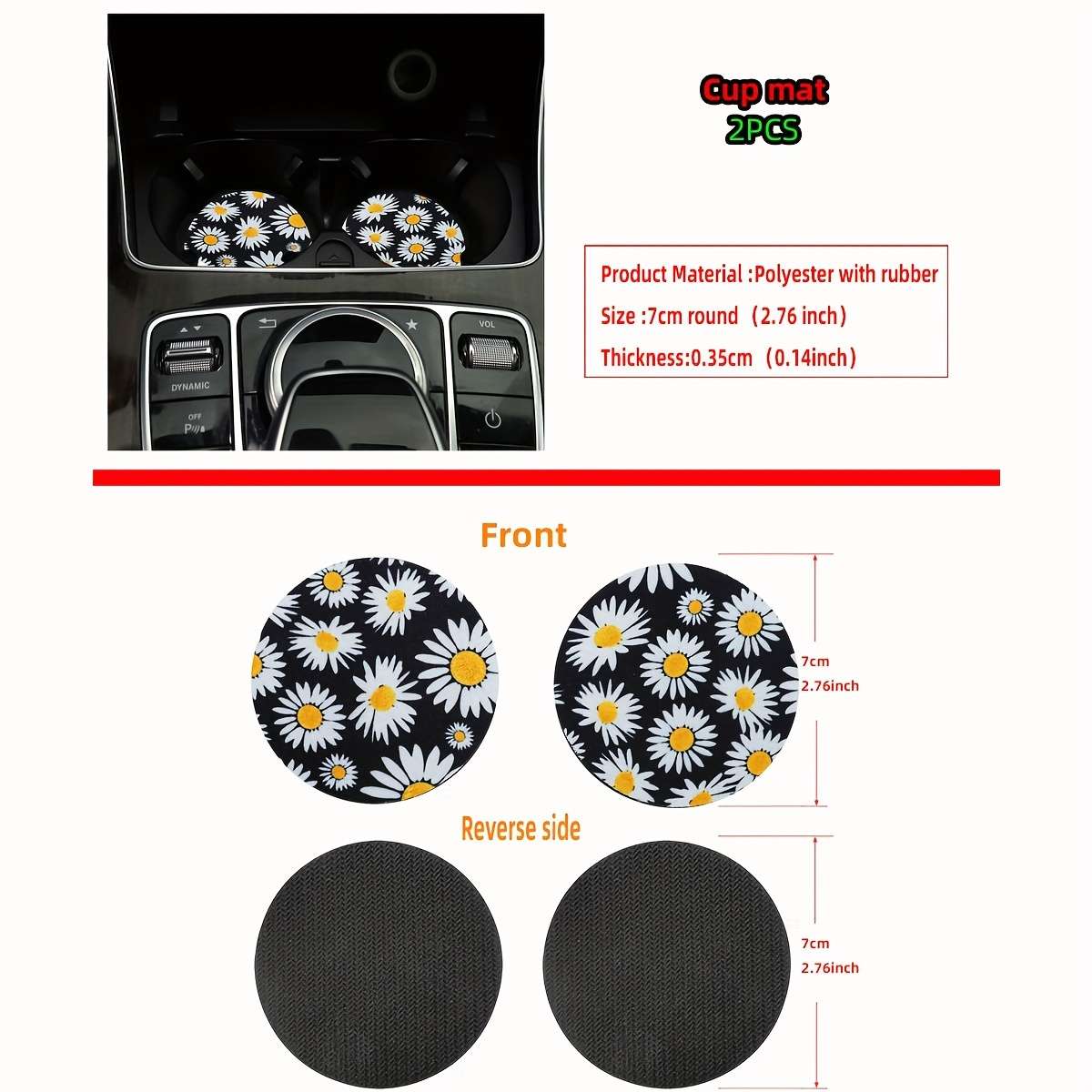 Car Steering Wheel Cover Daisy
