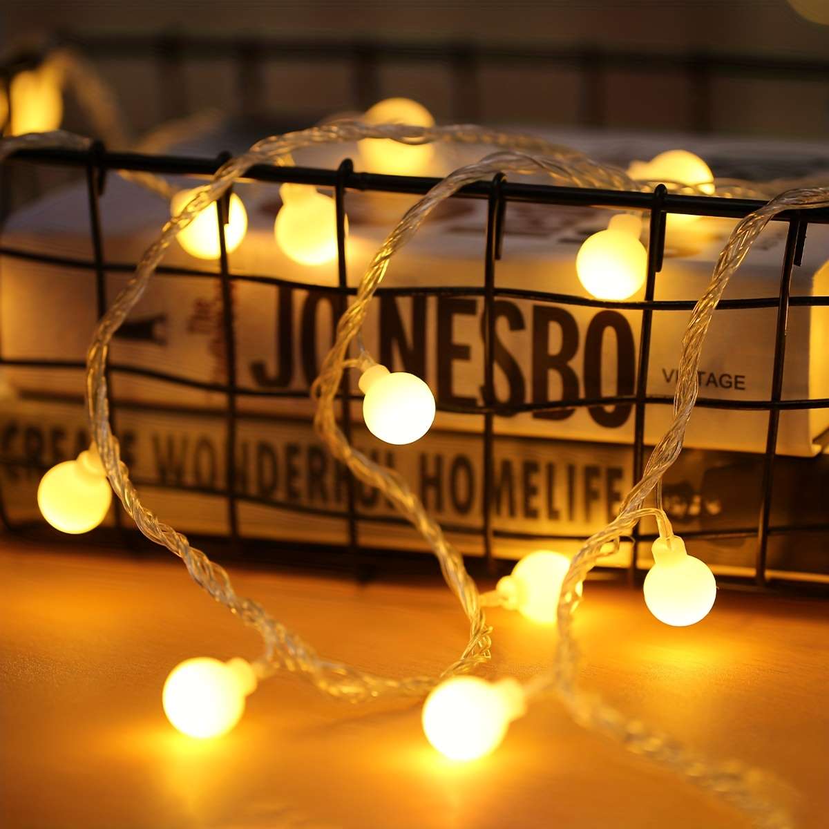 String Lights Color Warm White Usb  Size6.56Ft 2M 10Led
