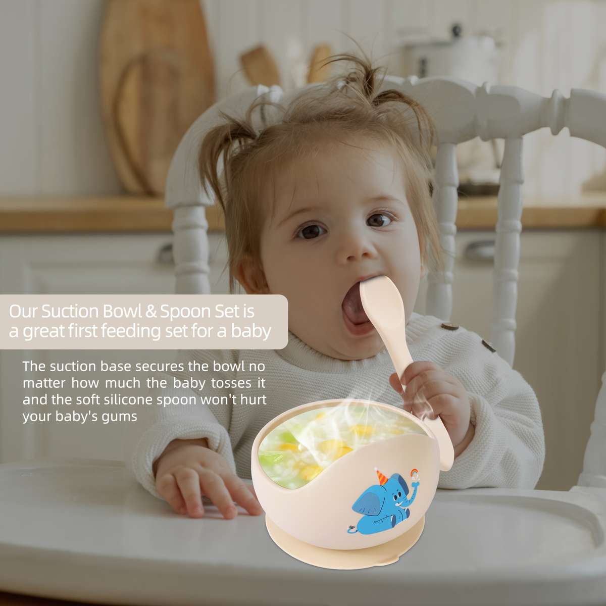 Baby Food Bowl Items 2Pcs Pure Blue