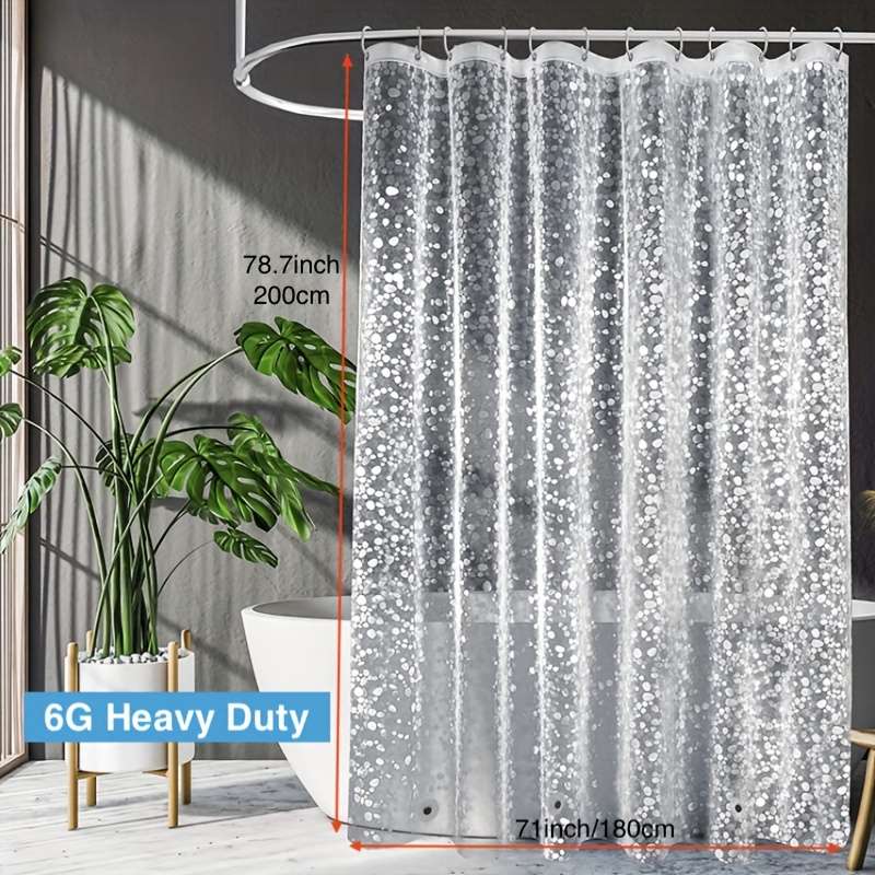 Waterproof Shower Curtain Color Cobblestone Size 71X78.7In180X200Cm