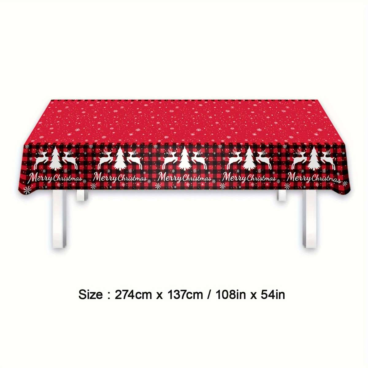 Christmas Tablecloth Style 16 Pcs 7Inch Plates