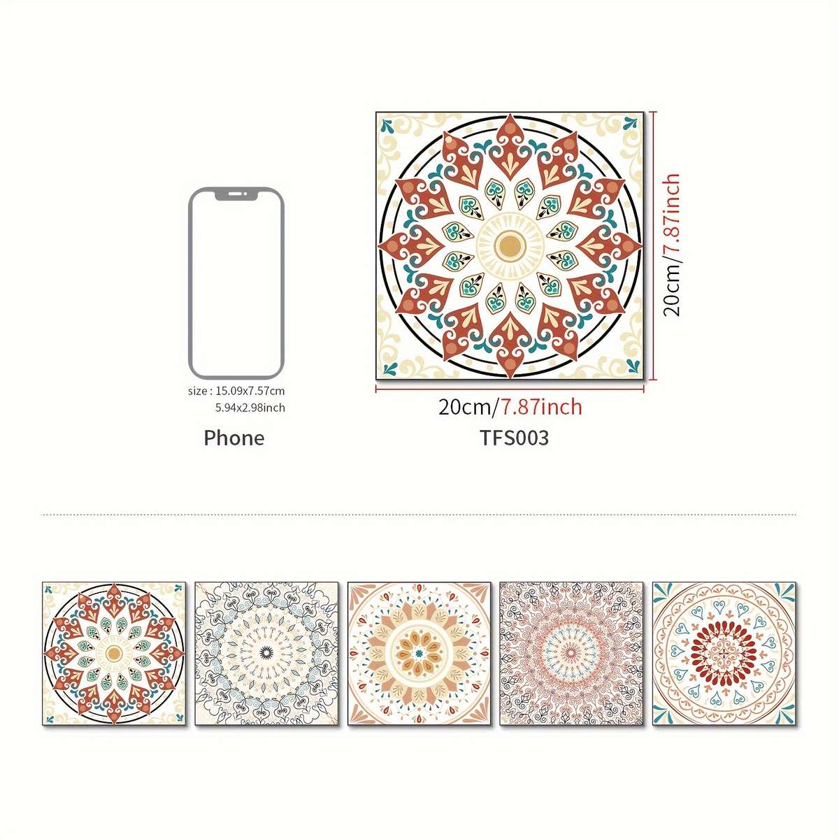Floor Stickers Size 20X20Cmx5Pcs