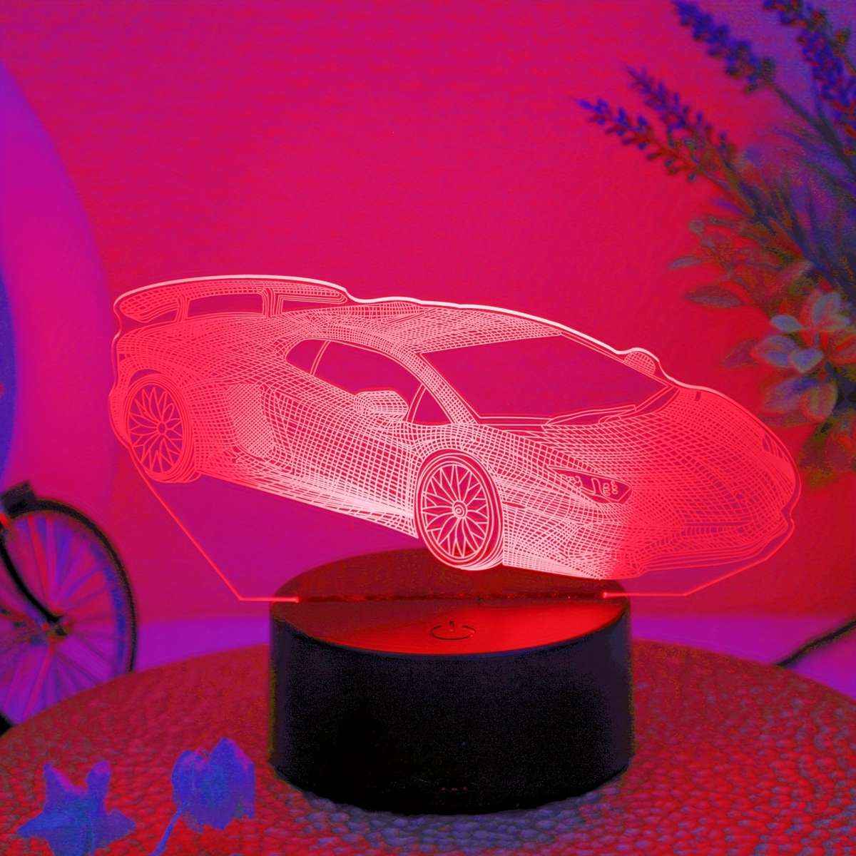 Night Light Style  Plugin Touch Sevencolor Cara 3D Night Light