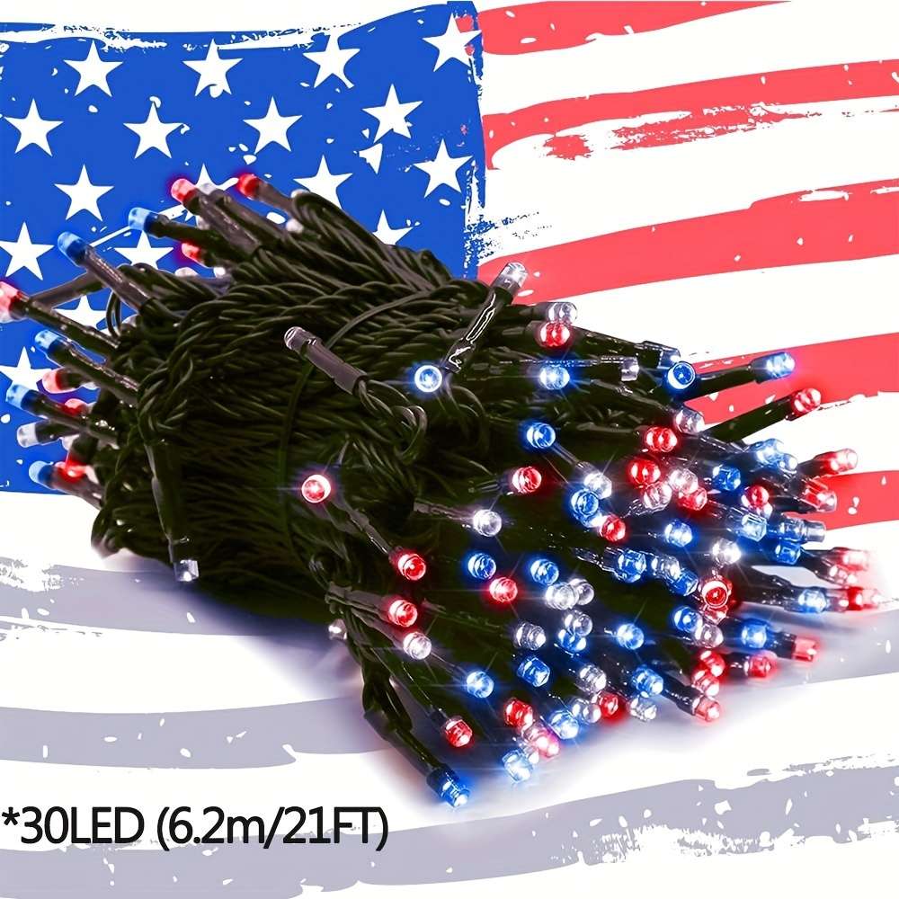 String Lights Color Red Blue White Quantity6.4Meter 30 Led