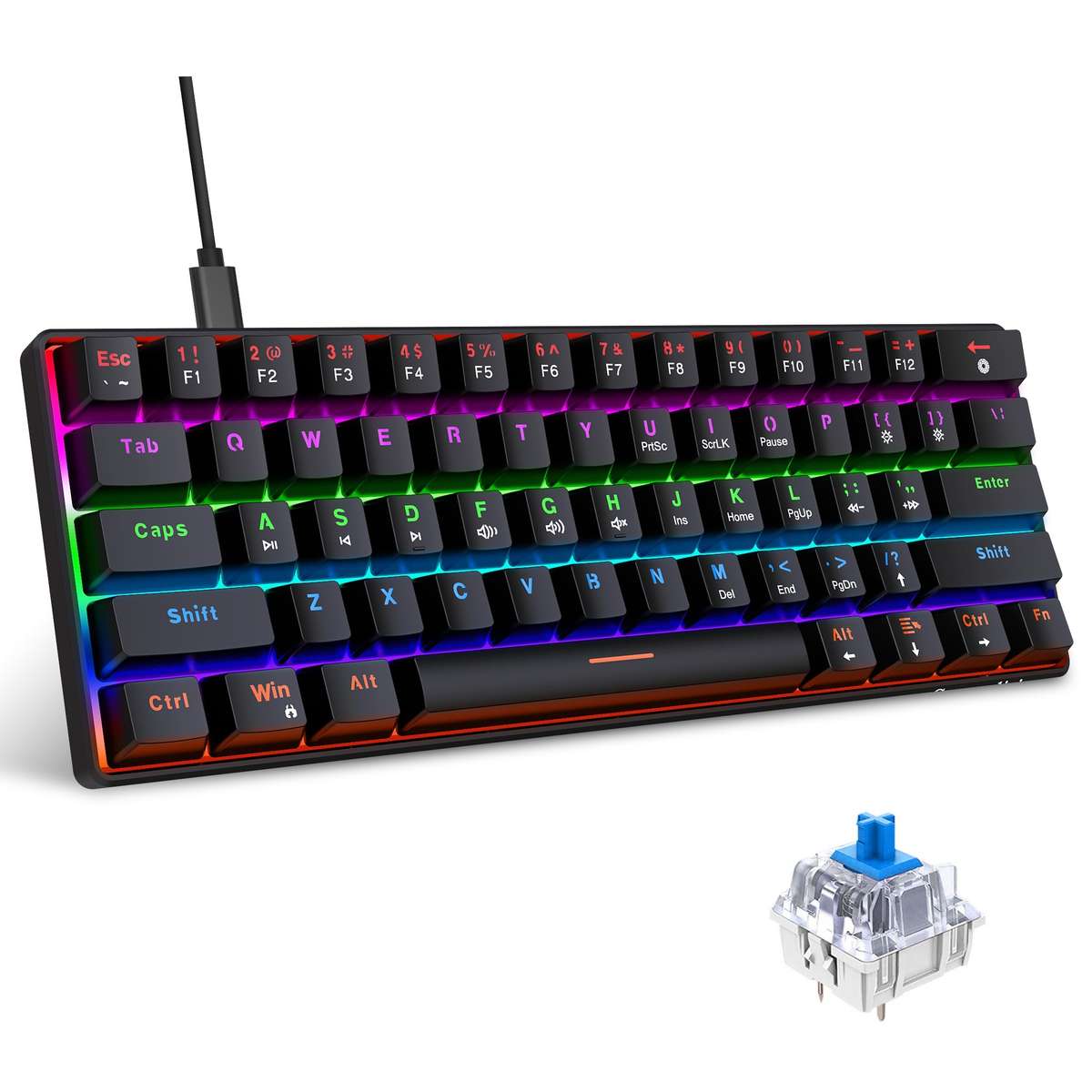 keyboard Items    black   green axis colorful light