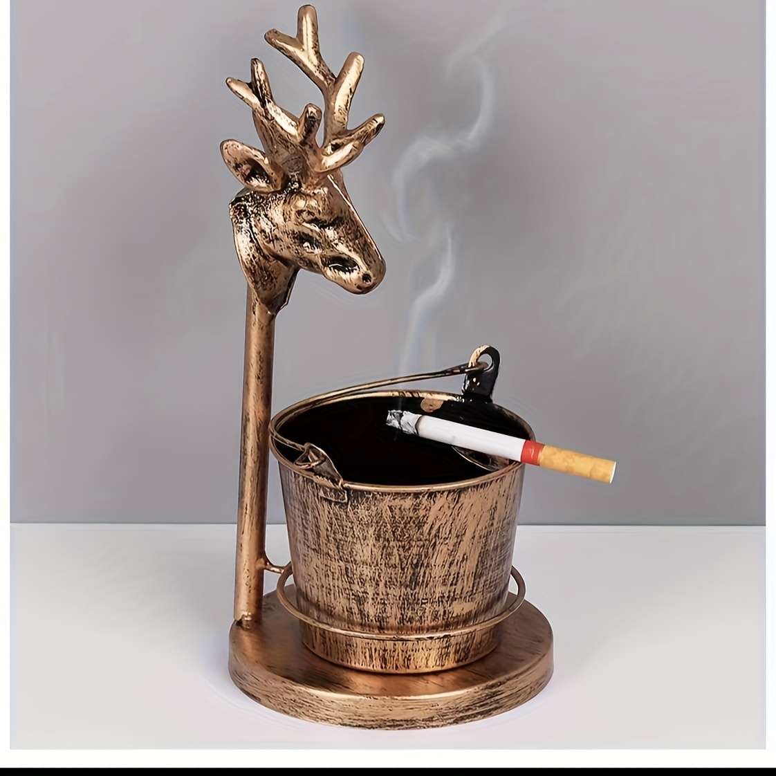 Premium Metal Retro Ashtray Household Large Ashtray Personality Trend Items