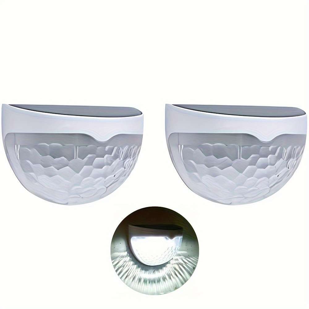 White Shell White Light 2pcs Outdoor Solar Light