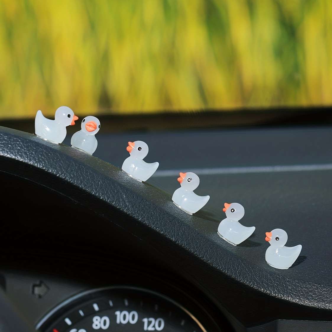 Car Interior Decor Items A Set Of Solid Color Luminous 6Pcs