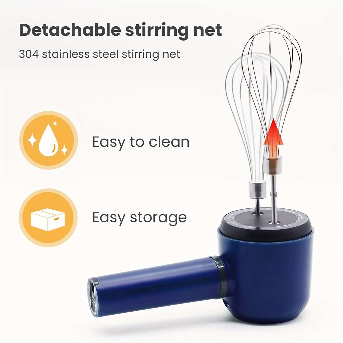 Cordless Electric Double Mixer Bar Double Egg Beater Head