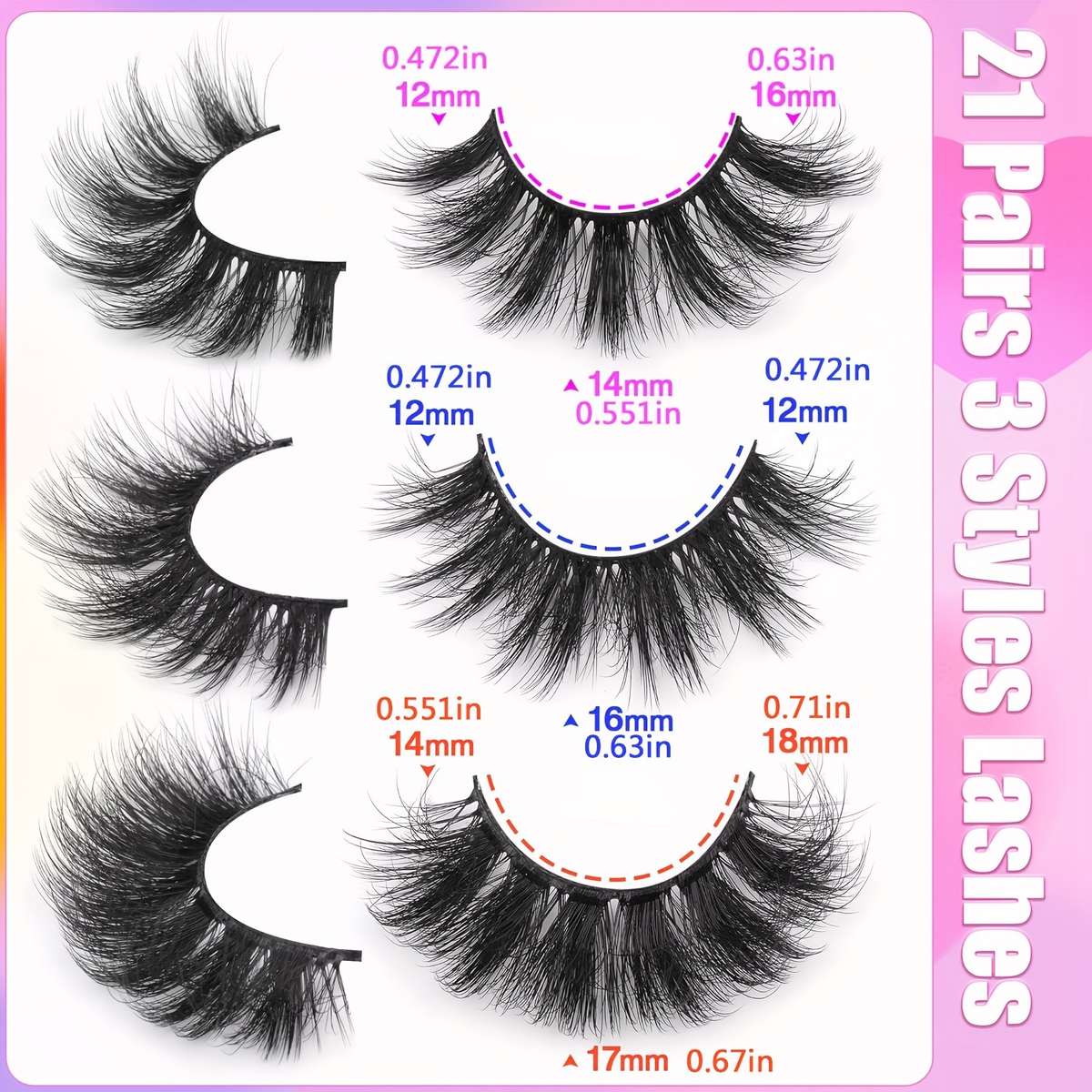 False Eyelashes Size Sf2101