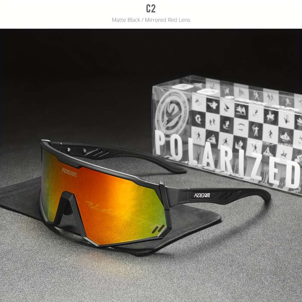 Cycling Glasses Color C2 Mirrored Red Lens