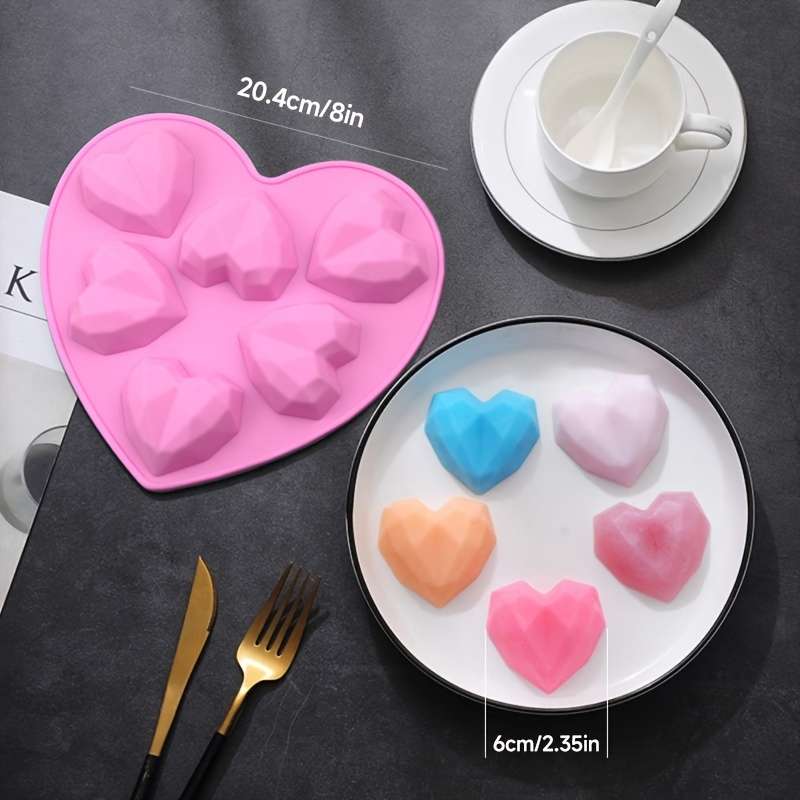 Suitable For Baking Molds Color 7Th Company Heart Shape  White