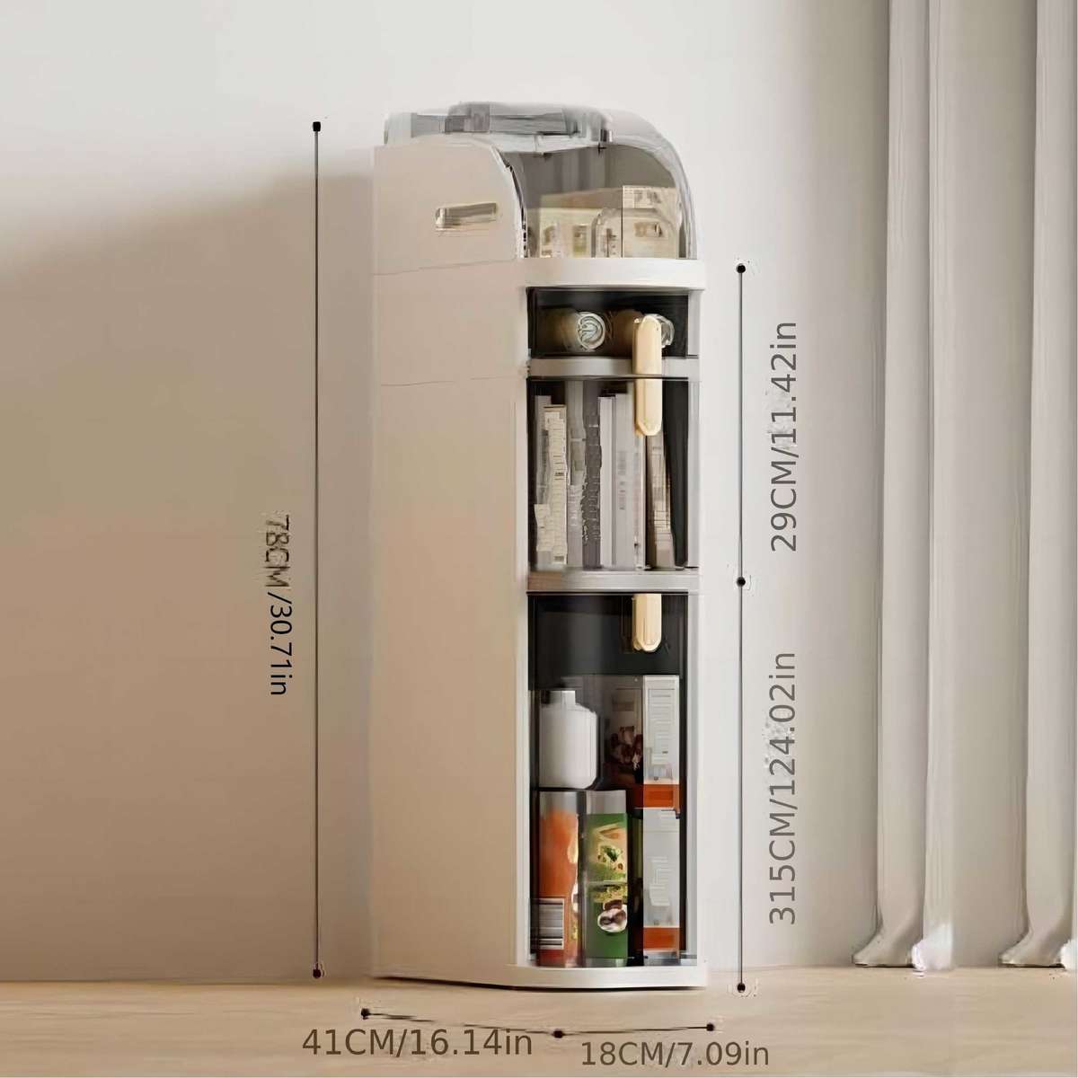 Bathroom Storage Rack Color White Model3 Tiers