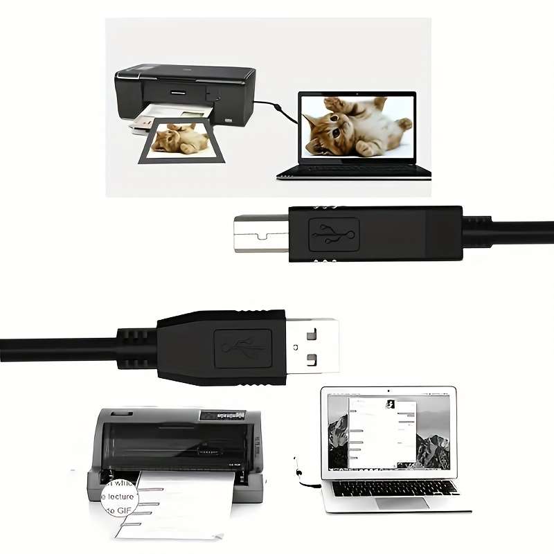 1pc 100cm USB Printer Cable USB A to B Cable 2.0 USB B Cable for High-Speed Printers Compati