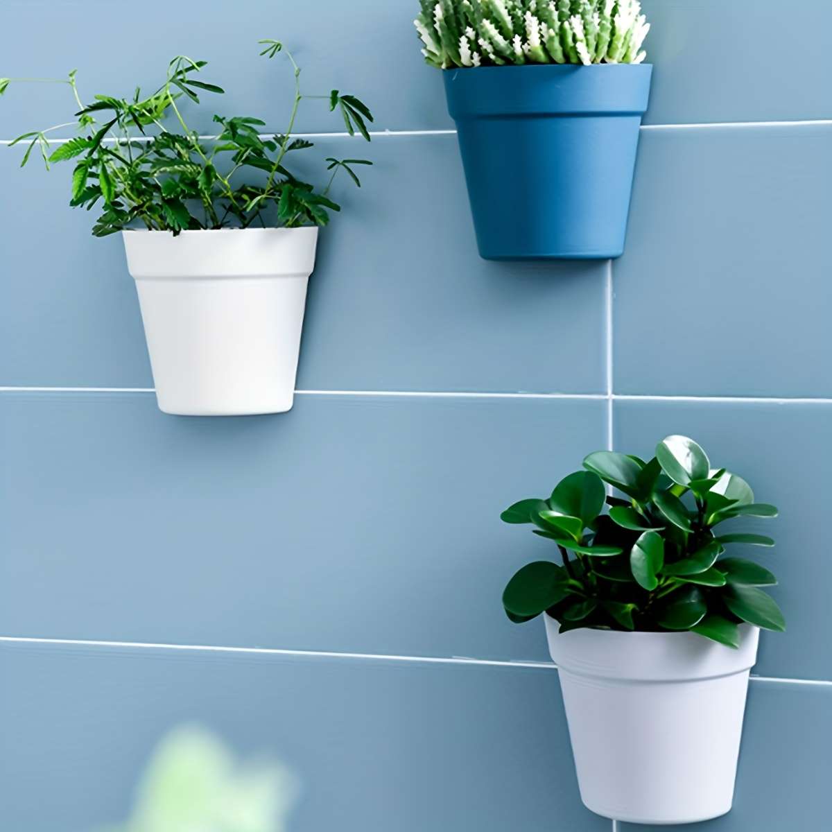 Sleek Wallmounted Plastic Potted Plant Flowerpot Long Lasting Quality Garden