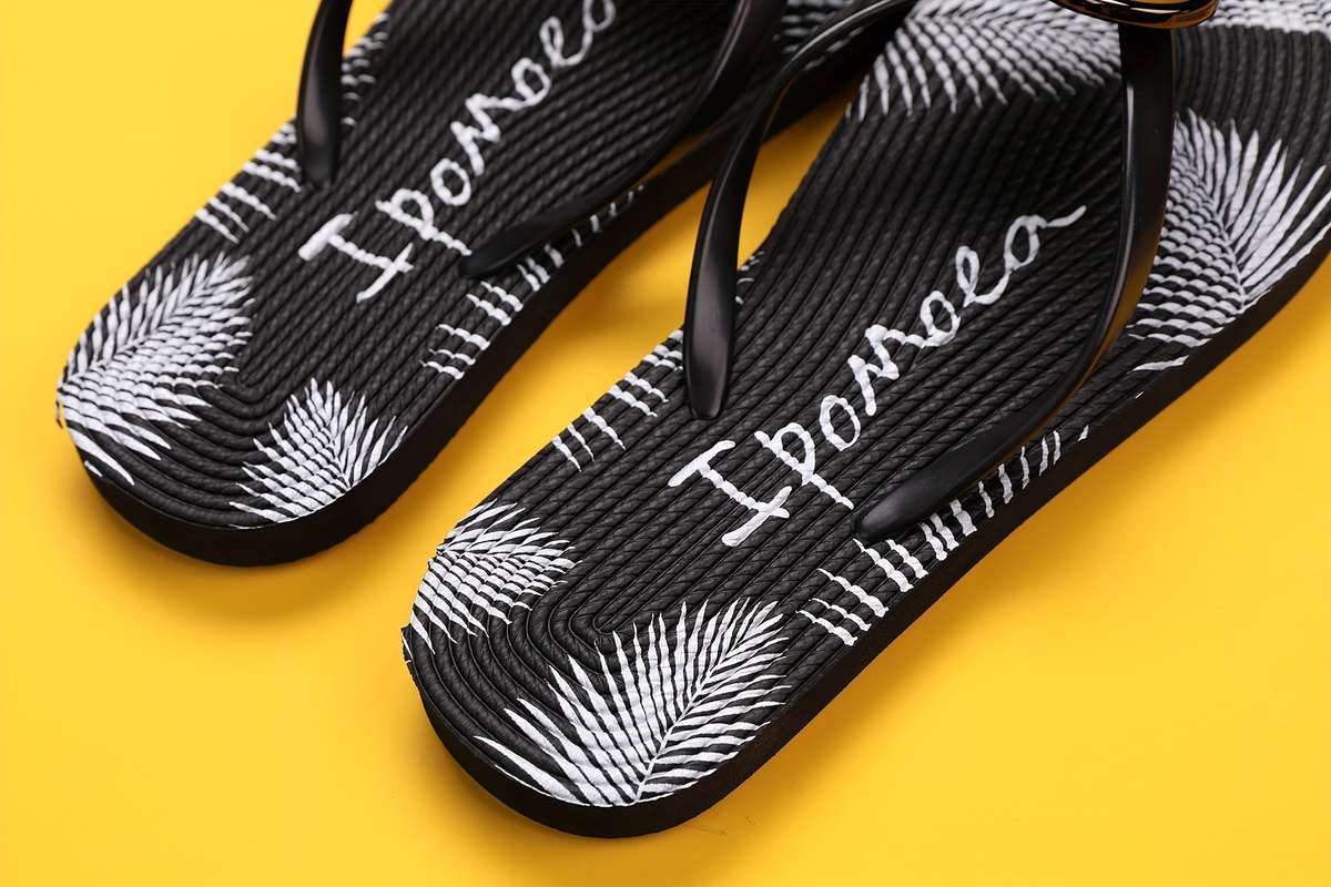 Ladies Summer Flip Flops Black Uk 7.5-8