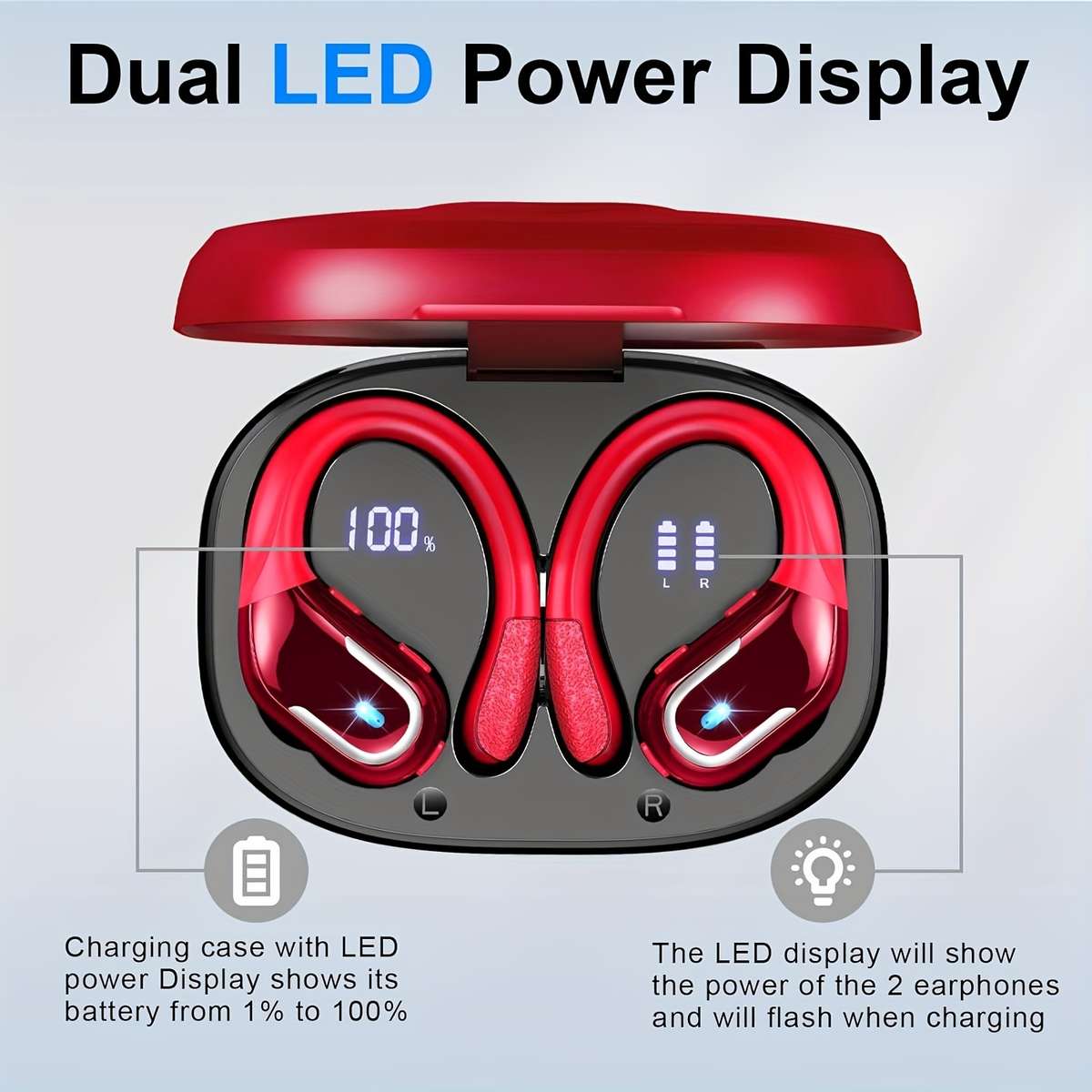 Rechargeable Wireless Earbuds Headphones Headset