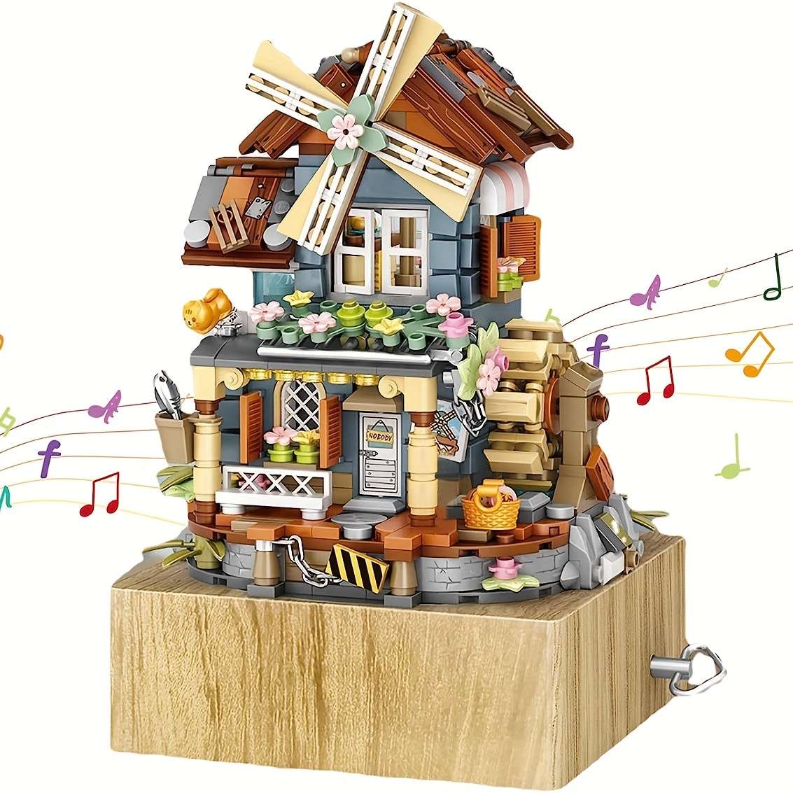 Building Toy Architectural Model Toy Set Style Windmill House