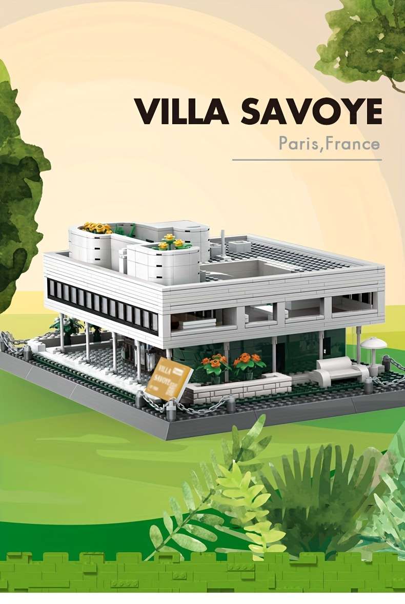 Building Toy Architectural Model Toy Set Style Villa Savoye