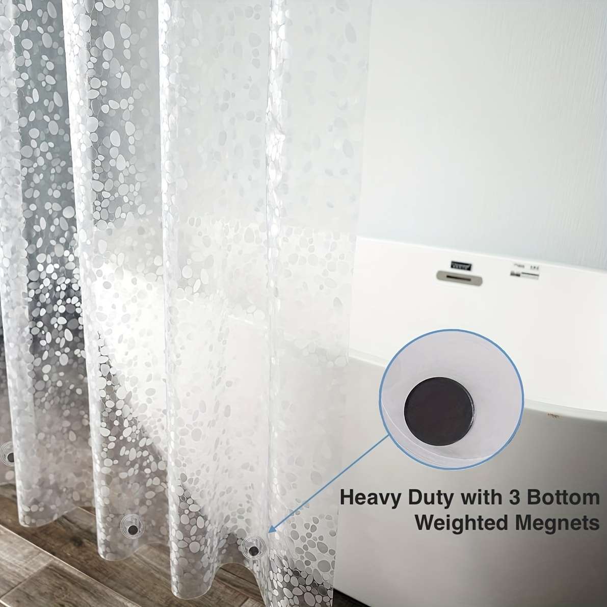 Waterproof Shower Curtain Color Cobblestone Size 71X78.7In180X200Cm