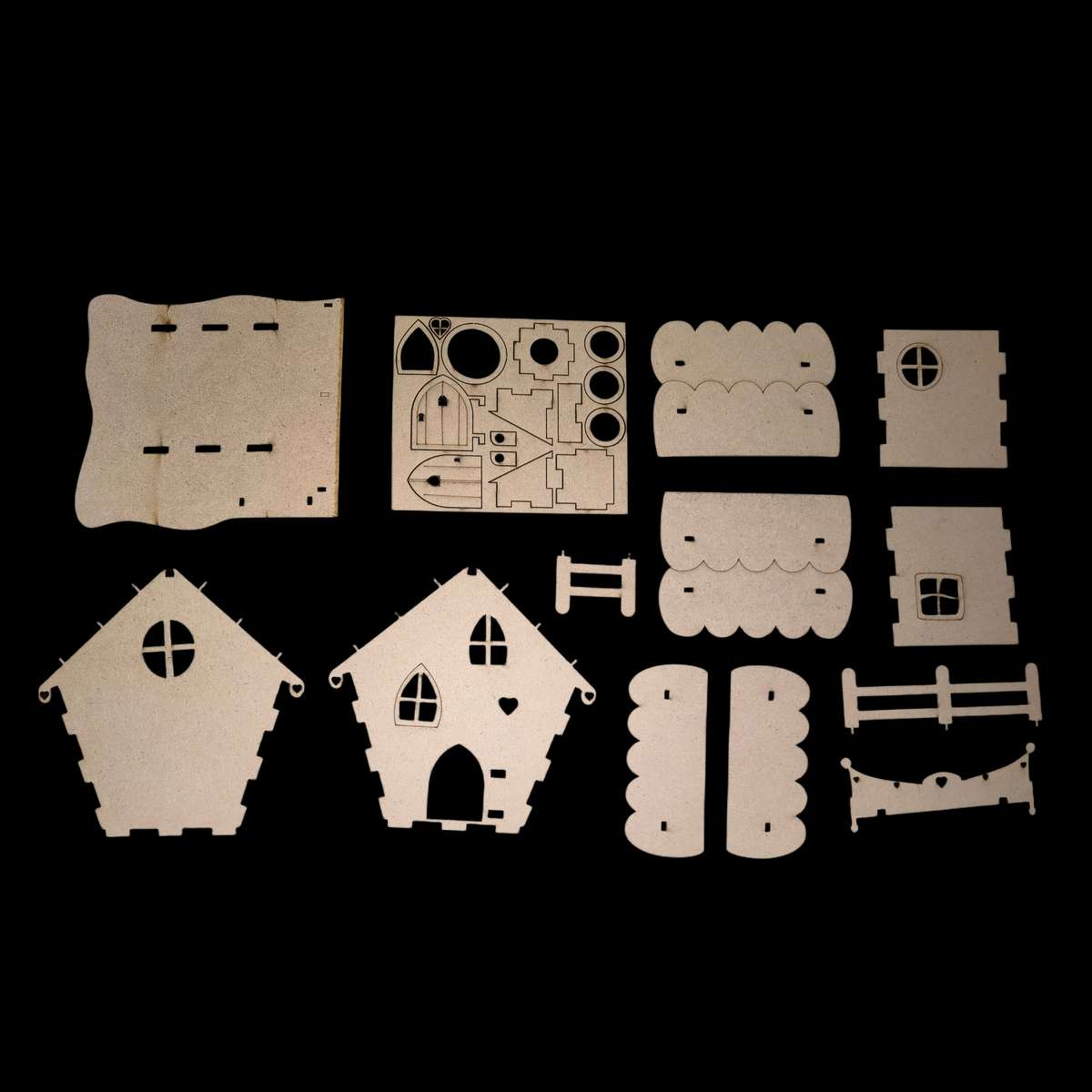 3D Building Model Puzzle Set Items Fairy House Craft Kit